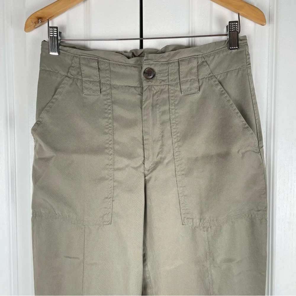 Banana Republic Utility Trouser Pants Women’s 6 Green Lyocell High Waist Baggy
